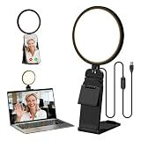 5" Ring Light for Computer, Eye-Caring & Flicker-Free Lighting for Zoom Meetings, Video Call, Recording, Streaming, Portable Light for Laptop, Monitor & Webcam with 50 Modes (3000K-6500K) CRI>97.8