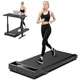 Walking Pad Treadmill for Home - Under Desk Walking and Running with Remote Control Portable Electric Machine Adjustable Slim Compact with 0.6-4.0MPH Modes Max up 265 Lbs for Home Office