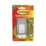 Command Universal Frame Hangers, Damage Free Hanging Picture Hangers, No Tools Frame Hanger for Living Spaces, 1 Metal Picture Frame Hanger and 4 Large Command Strips