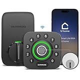 ULTRALOQ U-Bolt Pro WiFi Smart Lock with Door Sensor, 8-in-1 Keyless Entry Door Lock with Fingerprint ID, App Remote Control, Built-in WiFi Keypad Deadbolt, Auto Unlock, IP65 Waterproof, Easy Install