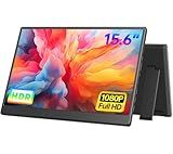UFYQL Portable Monitor 15.6-inch FHD 1080P Ultra-Slim Travel External Monitor HDR IPS Gaming Display with Kickstand &Speakers USB-C HDMI Plug&Play,for Laptop PC Phone PS4/5 Xbox Switch