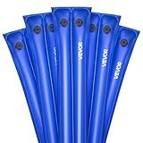 VEVOR Pool Cover Water Bags, 5 Packs 10 Ft, Double Chamber Pool Cover Water Tubes, 0.4mm Thick PVC Bags Weights with Leakproof Screw Cap, for Inground Swimming-Pool Covers Winter Closing, Blue