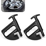 Anyhut 2 PCS Tire Changer Tool, Durable Nylon Bead Clamp Drop Center Helper for Motorcycle, Car, and Truck Tires, Spring-Loaded Plunger Design, Scratch-Resistant, Universal Fit (2 Pack)