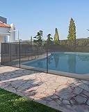 GraveeLife 4Ft x 108Ft Fence for Inground and Above Ground Pool, Mesh Pool Safety Fence with Stainless Steel Feet Outdoor Swimming Backyard Garden Pool Fencing, Black