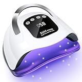 Wisdompark 320W UV LED Nail Lamp, Nail Dryer for Gel Polish with 72Pcs Lamp Beads and Automatic Sensor/4 Timer Setting Professional Nail Art Tools
