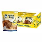 Concord Foods Banana Bread Mix - Easy Homemade Delight - Just Add Bananas, Egg, and Water! 13.7 Oz (Pack of 4)