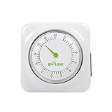 BN-LINK 12 Hour Indoor Mechanical Accurate Countdown Timer, 3-Prong Grounded Outlet, 15 Minute Increments, Energy Saving for Kitchen, Phone Charger, Lamps, Holiday Decoration 1875W, 1/2 HP, ETL Listed