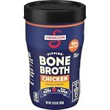 Swanson Sipping Chicken Bone Broth With Ginger and Turmeric, 10.75 oz Microwavable Cup