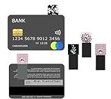 SimpleTabs, Credit Card Tabs, Wallet Organizer, Long Nail Grabber, Arthritis Tool, Card Puller, Personalized Gift Design, Remove and Reuse, 5 Pull Tabs per Set (Mini SimpleTabs, Melody)