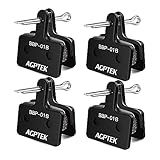 AGPTEK Bike Brake Pads, High-Performance Brake Pads, Disc Brake Pads & Spring for Mountain Bike Disc Brakes,Bike Pads Compatible with TRP Tektro Shimano Deore Br,(Semi-Metallic, Black)