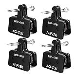 AGPTEK Bike Brake Pads, Compatible with TRP Tektro Shimano, 4 Pairs | Semi-Metal, High Performance Stop Power, Wear Resistance, Heat Dissipation, Fit for Mountain Road Bicycle