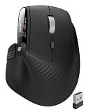 Transformers Vertical Ergonomic Mouse with LED Screen & Knob Control Black
