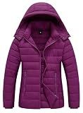 TDYPCI Women's Winter Coat Lightweight Waterproof Puffer Jacket - Quilted Short Down Coat for Women, Ultra Warm Winter Jacket with Hood