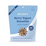 Bocce's Bakery Berry Smoothie Wellness Treats for Dogs, Wheat-Free Everyday Dog Treats, Made with Real Ingredients, Baked in The USA, All-Natural Soft & Chewy Cookies, 6 oz