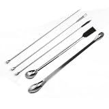 Meuey Lyot 5 Pack Micro Sampling Spoon Set, Stainless Steel Lab Tools