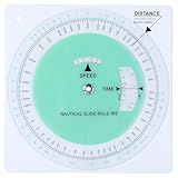 Saypacck Marine Navigation Slide Rule Nautical Plotter Protractor Ship Navigation Tools Course Plotter Navigation Divider