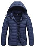 TDYPCI Women's Winter Coat Lightweight Waterproof Puffer Jacket - Quilted Short Down Coat for Women, Ultra Warm Winter Jacket with Hood