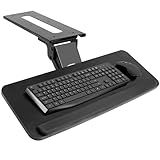 VIVO Adjustable Computer Keyboard & Mouse Platform Tray Ergonomic Under Table Desk Mount Drawer Underdesk Shelf (MOUNT-KB03B)