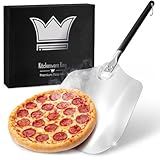 Kitchenware King™ - Premium Pizza Peel 12 inch For Crispy Crust Results - Essential Pizza Spatula Paddle For Outdoor And Indoor Cooking - Premium Innovated Non-Stick Paddle For Baking Steel And Stone