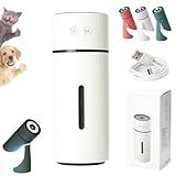Dog Humidifier, Mini Dog Humidifiers, Humidifier, Whisper-Quiet/90° Adjustable 2 Mist Settings, Creates Safe Moist Environment for Dogs in Home (White)