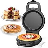 SugarWhisk Flip Pancake Maker Machine, Ceramic Coated Pancake Pan for 6.5 Inch Pancakes, Omelette, Crepe & Quesadilla, Frittata, Double Sided Omelette Pan Nonstick, Graphite
