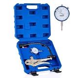 Orion Motor Tech Dial Gauge, for Brake Runout and Ball Joint, Clamping Dial Indicator with 7 in Locking Pliers & 360° Flexible Stem Holder, 0.01 mm Precision Automotive Dial Indicator