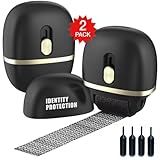 Lomil Identity Protection Roller Stamps 2 Pack - Confidential Roller Stamp with 4 Refills - Wide Identity Theft Protection Stamp for ID Blockout, Privacy & Security(Black)