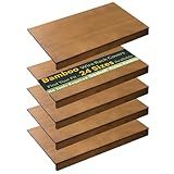 Gashell Wire Shelf Covers, Bamboo Wire Rack Covers for Pantry, Closet (5pcs, 24" W x 16" D)
