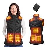 KOVNLO Heated Vest for Women With Battery Pack Included, Smart Button with Light-out Design, Electric Heated Jackets