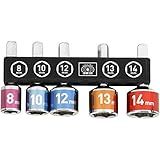 SK11 SCSS-5 Super Short Socket Set, Total Length 1.8 inches (45 mm), Set of 5, 0.3, 0.5, 0.4, 0.5, 0.5, 0.5, 0.5, 0.5, 0.5, 0.5