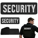 EMORBALS 2 Pack Security Guard Costume Accessory Set - Security Patches for Vest, Jacket 10" x 3.5"&5" x 1.75"(Black)