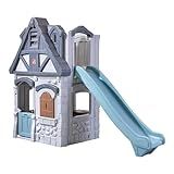 Step2 Enchanting Adventures 2-Story Kids Playhouse, Outdoor Playhouse with Kitchenette & Slide, Rock Climbing Wall, Made of Durable Plastice, For Toddlers 4-8 Years Old