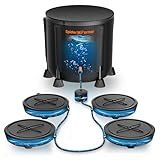Spider Farmer 2025 Newest Gravity-Fed Self-Watering System No Power Needed, 4-Pack Auto Watering System with 13 Gallon Reservoir, 4Pcs Water Delivery Fabric Pot Base for Indoor Plants, Grow Tents