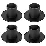 4 Pcs Black Candle Holders Retro Candlestick Holder Farmhouse Decor for Home Wedding Party Anniversary Housewarming Gifts for Women Men