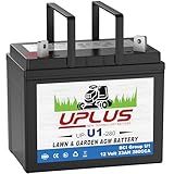 UPLUS U1 Riding Lawn Mower Battery, 280CCA Garden Tractors Battery Maintenance Free 12V AGM Batteries, Fit for John Deere, Cub Cadet, Husqvarna, Craftsman, Toro, Ariens, Poulan Pro and Troy-Bilt