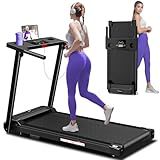 Treadmill with Handles, 2025 Upgraded Small Treadmills Home, Portable Electric Treadmills for Home 300 lbs Capacity,Walking Pad Treadmill,Lightweight Folding Foldable Walking Pad with LED Display