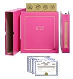 Corporate Kit (Pink) - Binder, Slipcase, Minutes & Bylaws, Stock Certificates, Index Tabs & Gold Foil Customized Labels