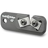 Redi-Edge Portable Knife Sharpener - Small Military-Grade Pocket knife Sharpener with Duromite Sharpening Element - Dog Tag Honing Rod at 40° for Kitchen, Home & Camping - Travel Knife Honing Rod
