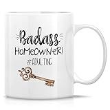 Retreez Funny Mug - Badass Homeowner Adulting Moved New House Gift Housewarming 11 Oz Ceramic Tea Coffee Mugs - Funny, Sarcasm, Sarcastic, birthday gifts for friends, coworkers, dad mom sister brother