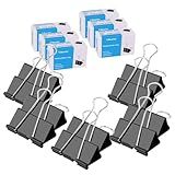 Ufmarine Medium Binder Clips 1.25 inch Length, (72 Pcs) Medium Paper Clips for Office