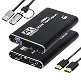 4K HDMI Capture Card for Streaming & Gaming, USB 3.0 Audio Video Capture Device 1080P 60FPS, Low Latency, HDMI Loop Out, Capture Card for PS5, Xbox, Nintendo Switch, PC, Mac, OBS - MSP231