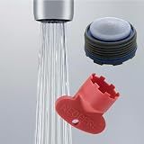 Neoperl Spray Cache Faucet Aerator PCA Low Flow 1.0 gpm Stream Saver + Install Key Standard/Junior/Tiny/Tom Thumb Sizes WaterSense 13 0830 (Blue Junior)