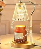 Candle Warmer Lamp, Wax Melt Warmer with 2 Bulbs for Scented Jar Candles, with Timer Dimmer Adjustable Height, Home Decor Gift for Girl Friend Mom Sister Women, No Flame No Smoke Warming Light, Amber