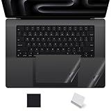 Palm Rest Cover Skin Compatible with 2025 2024 2023 MacBook Pro 16 Inch M4 M3 Chip A3403 A3186 A2991 Trackpad Protector Touch Pad Cover Skin, MacBook Pro 16" Touchpad Cover Accessories, Space Black
