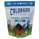 Colorado Naturals Beef Jerky Chips Dog Treats, 6 oz – All-Natural, Made in USA, No Fillers or Preservatives – Great for Muscle Development