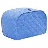 JOONOR Polyester Quilted Toaster Cover for 4 Slice Toaster, Kitchen Small Appliance Cover Fingerprint and Greasy Protection, Machine Washable Toaster Dustproof Cover. (Blue, 12 x 11 x 8.5 in)