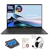 ASUS Zenbook 14 OLED Laptop, 14" WUXGA Touchscreen Display, Intel Core Ultra 9 285H, 32GB RAM, 1TB SSD, WiFi 7, Thunderbolt 4, Backlit Keyboard, Win 11 Pro, Gray, w/Mytrix Accessory & Lifetime Office