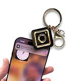 NFC Business Card Keychain – Smart Contact Sharing Tag for Social Media & Payments – Black with Gold– Digital Networking Tool for Professionals & Small Business