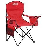 Coleman Portable Camping Chair with 4-Can Cooler, Cushioned Seat & Back with Side Pockets & Cup Holder, Carry Bag Included, Great for Camping, Tailgating, Firepits, Patio, & More