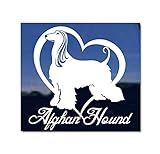 Afghan Hound Love Heart Dog Window Decal Sticker